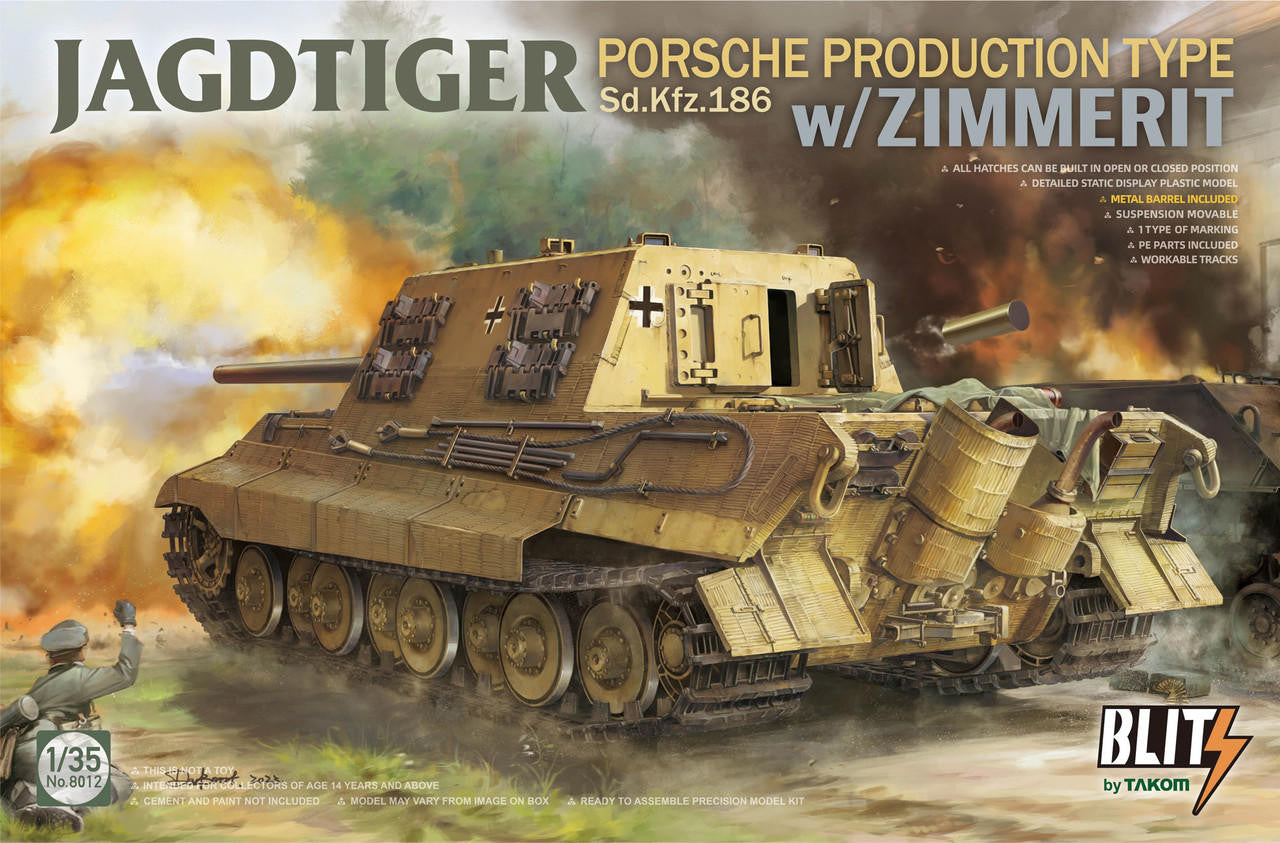 Takom 1/35 Jagdtiger w/Zimmerit "Blitz" 8012